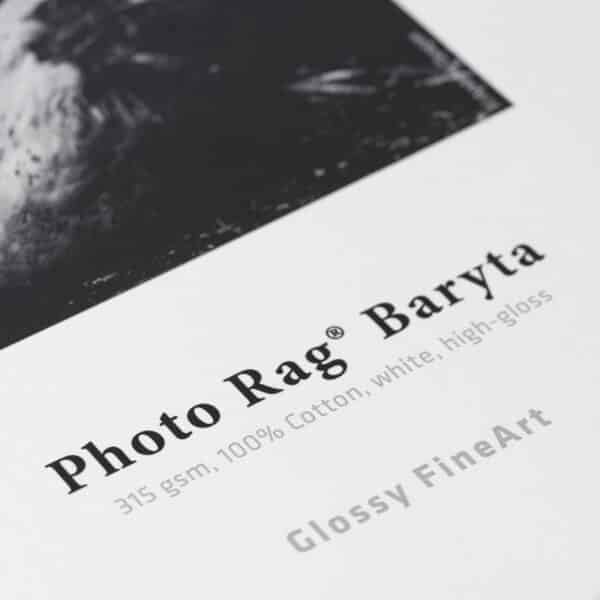 Dettaglio Texture Hahnemuehle PhotoRag Baryta